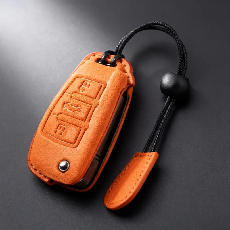

Fashion Suede for Audi A1 S1 A2 A3 S3 A5 A6 A8 S6 Flip Folding Auto Car Key Case Cover Fob Holder Keychian Accessories