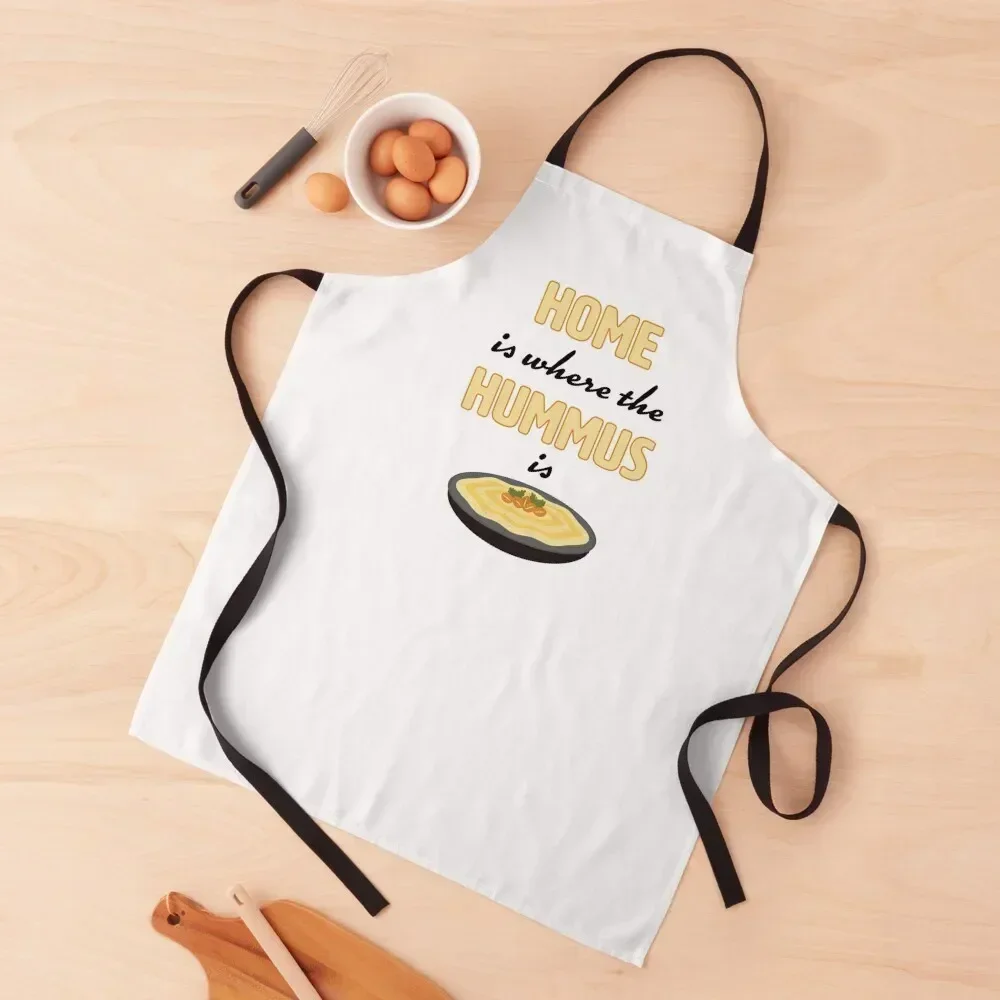 

Home is Where the Hummus is Apron Things For The Home Korean kitchen girl Apron