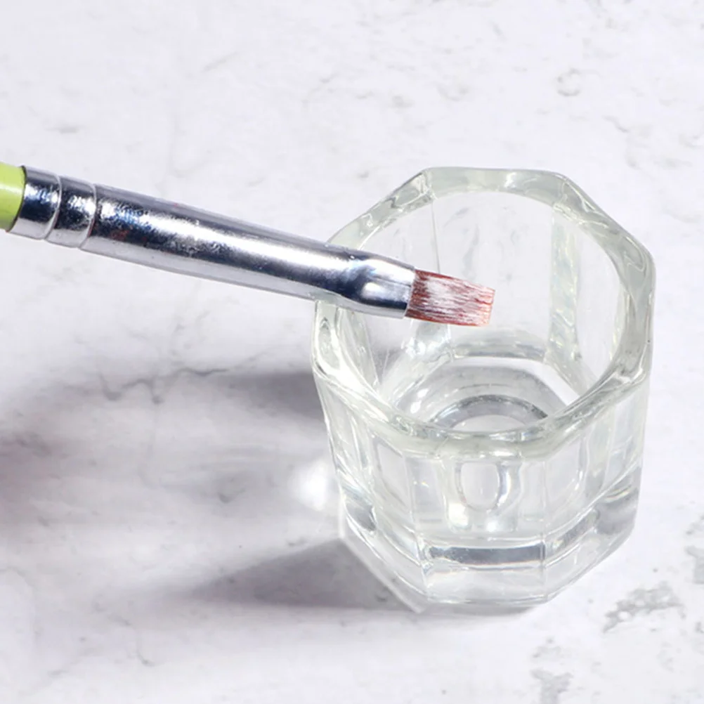 Piatto Dappen per unghie acriliche con coperchio Tazza per unghie in vetro per miscelare lo strumento per manicure in polvere liquida Strumenti per unghie acriliche dal design elegante