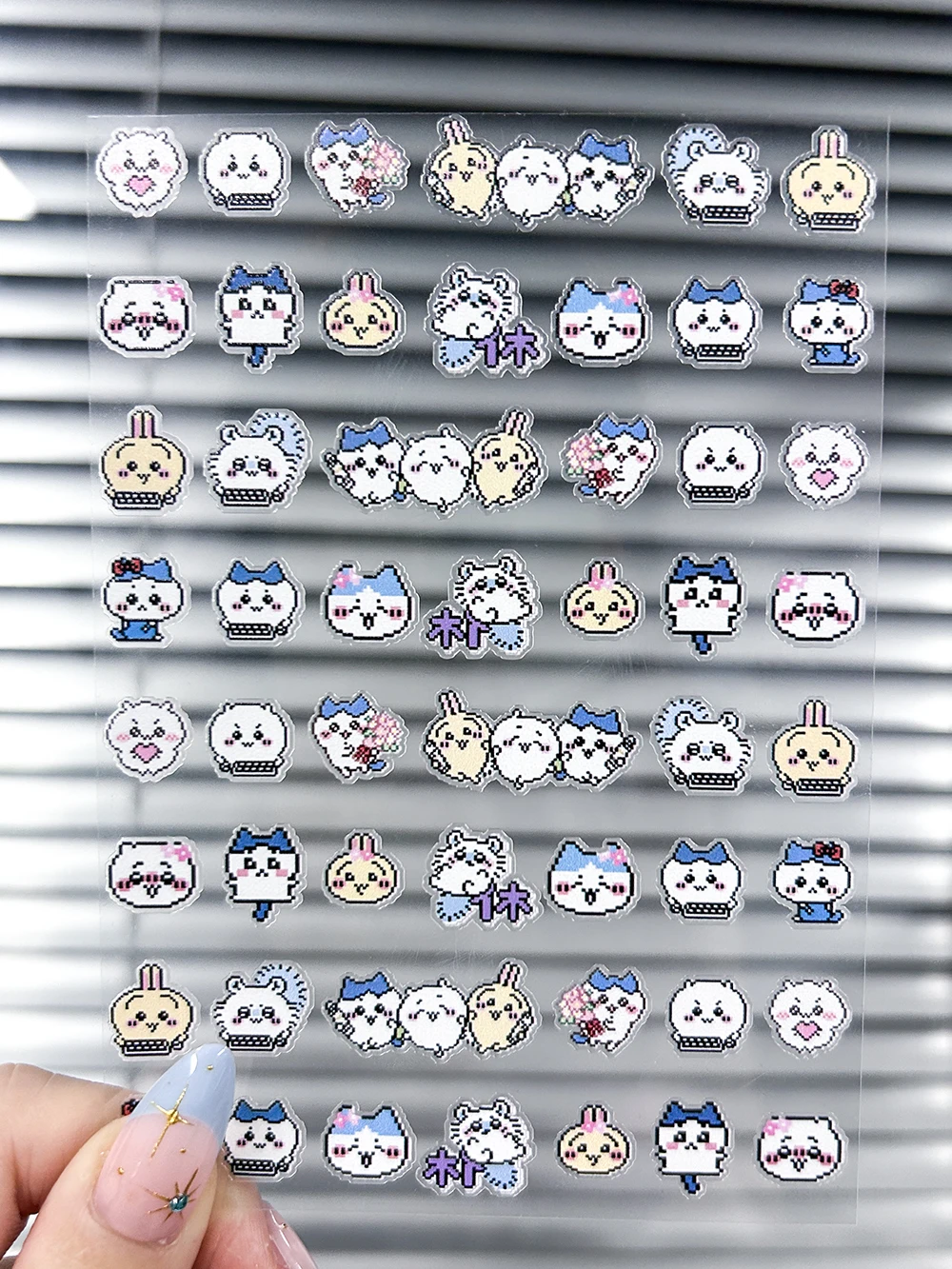 

Mini Pvc Kwaii Chiikawa Usagi 3D Self-Adhesive Nail Art Sticker Waterproof Diy Laptop Nail Water Boottle Box Phone Shell Gifts