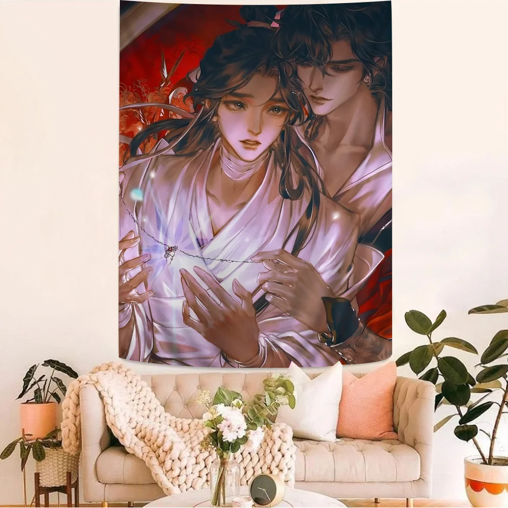 

Anime Heaven Official's Blessing Xie Lian Hua Cheng Tapestry Art Printing Cheap Wall Wall Tapestries Mandala Art Home Decor