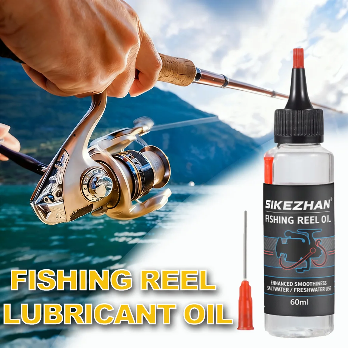 Huile lubrifiante pour moulinet de pêche, roulements et engrenages, lubrification antirouille longue durée, ensemble pour tous les Types de moulinets de pêche 60/120ml