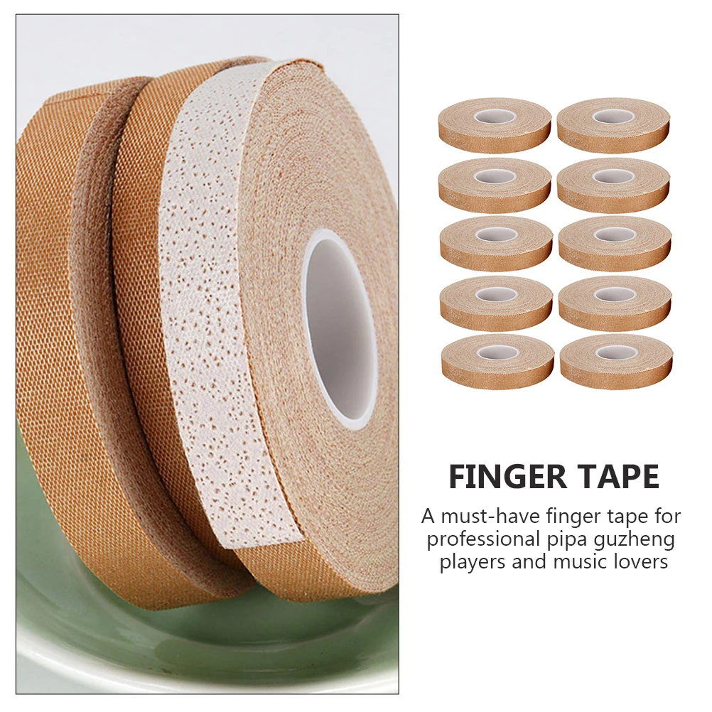 

20 Rolls Glue Tape Pipa Finger Tapes Thumb Sports Extra Strong Adhesive Cotton for Breathable Instrument