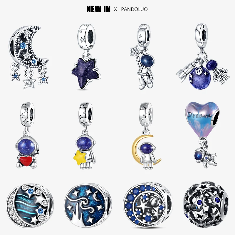 2023 New in Color Starry Sky Series Charm Beads Fit Pandora 925 Original Charms Bracelet Women Pendant Bead DIY Jewelry Gift