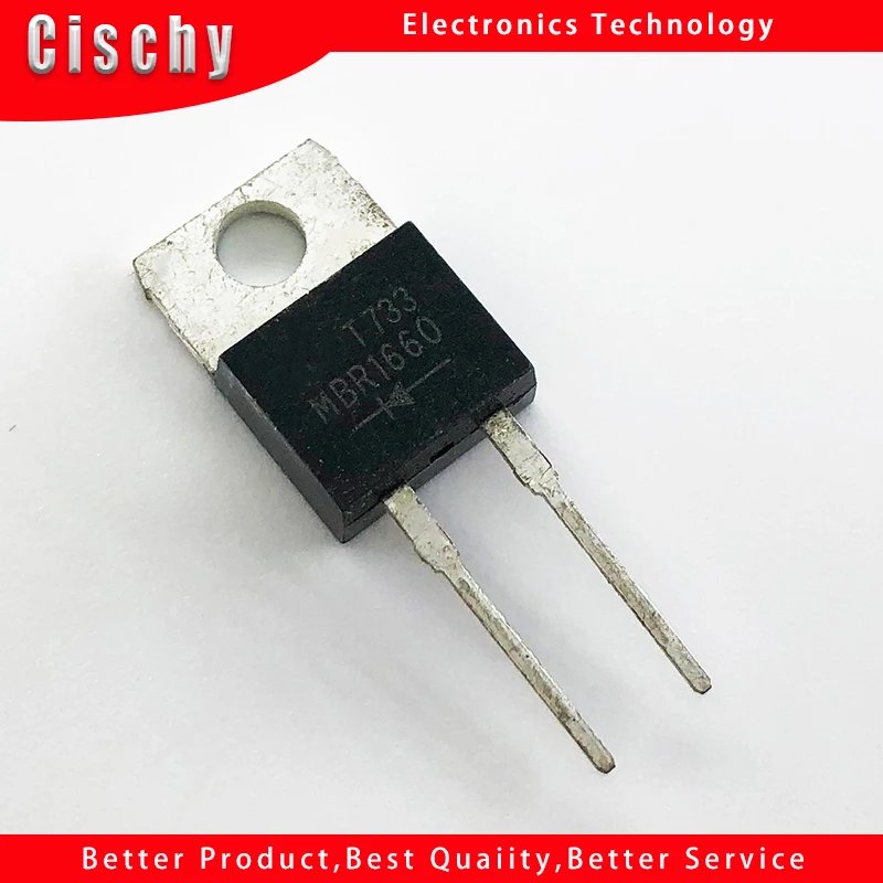 10PCS/lot MBR1660 R1660 60V 16A TO220-2L and original In Stock