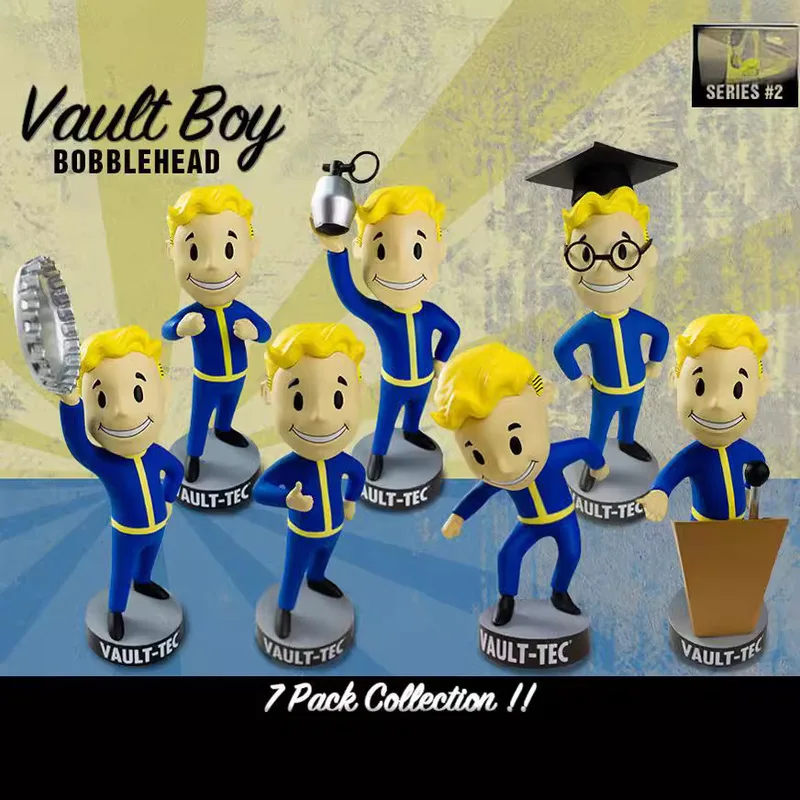 hot For Fallout 4 Bobblehead Cute Vault Boy Full Set Figure Toys Anime Figurine Action Figure Collectible Model Statue Doll Toys