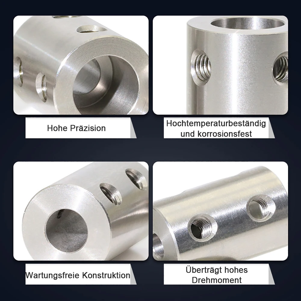 D14L22 D16L22 D18L22 3/4/5/6/7/8/10/12mm 45# Steel Coupling Double-hole Rigid Coupling Variable Transmission Connector Coupling
