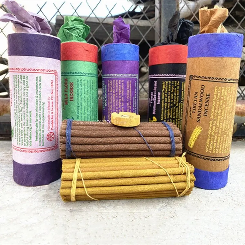 Nepal Pure Natural Color Short Tube Line Incense Tibetan Incense DIY Household Indoor Incense Products To Relieve The Spirit