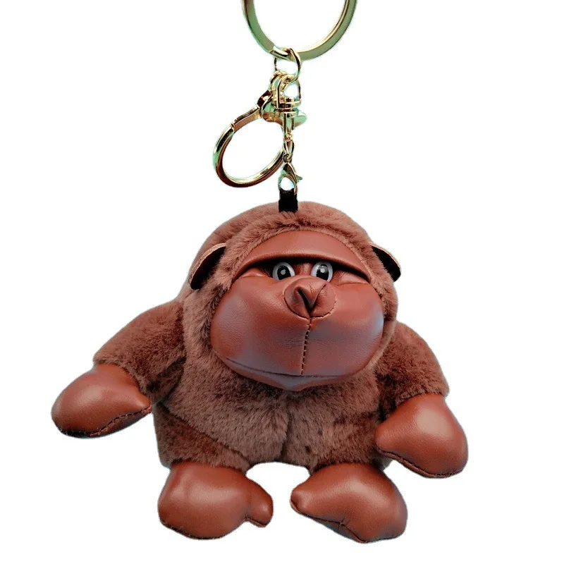 Pendentif en peluche de chimpanzé mignon pour enfants, ajuster ille rouge drôle, figurine de jouet, breloque pour sac à dos, porte-clés, poupées pour enfants, petits cadeaux, 1 pièce