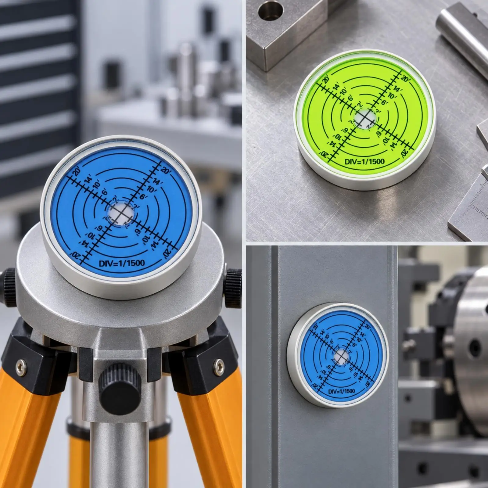 Universal Spirit Level with Housing Multi-Directional Surface Alignment Level with Graduated Rings Easy-to-Read Leveler for DIY