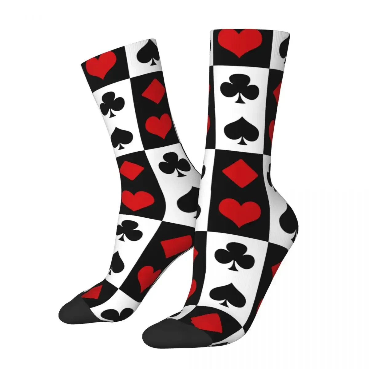 Playing Card Socks Harajuku Super Soft Stockings All Season Long Socks Accessories for Unisex Gifts