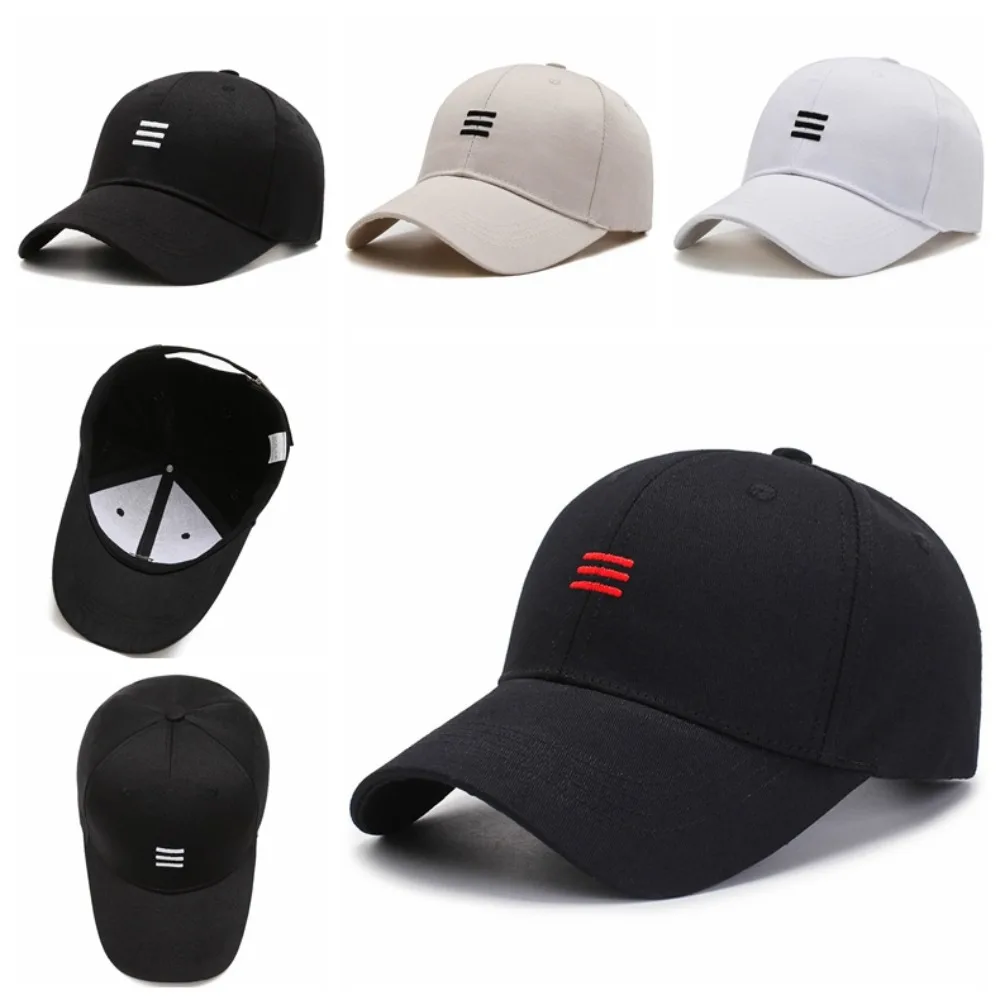 

Three Horizontal Bars Sunscreen Peaked Cap Breathable Cotton Adjustable Men's Sports Cap Trendy Adjustable Fashion Baseball Cap