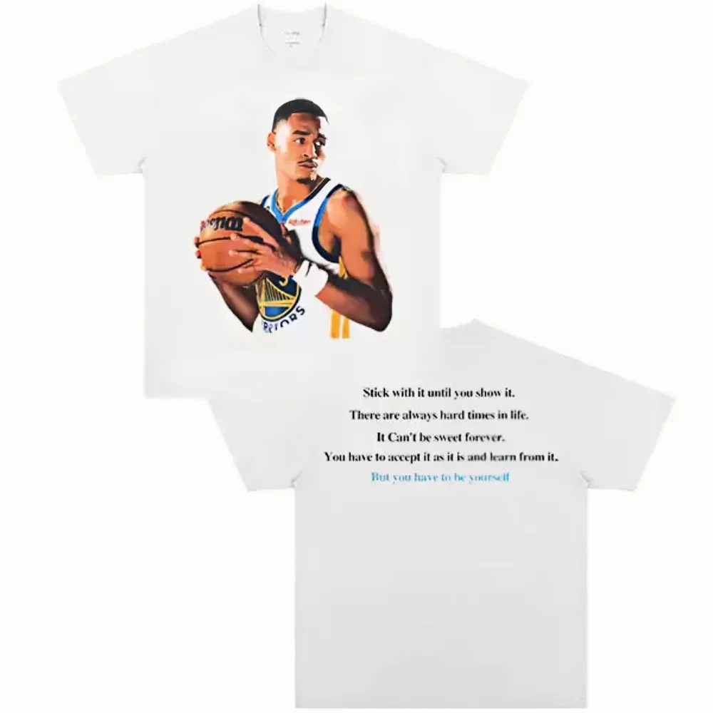 

Jordan Poole Graphic T-Shirt Men Oversized Cotton Streetwear Retro Casual Fit Modern Crew Neck Quote Print Short Sleeve Tee