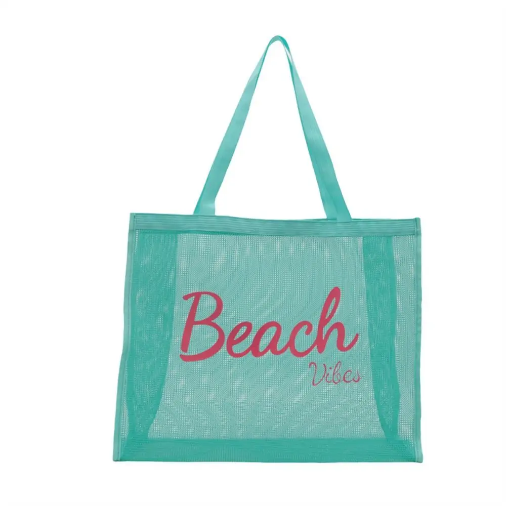 

Portable Large Capacity Beach Bag Letter Women Handbag Transparent Mesh Bag Summer Swimming Fitness Bag Shopping Bag Outdoor