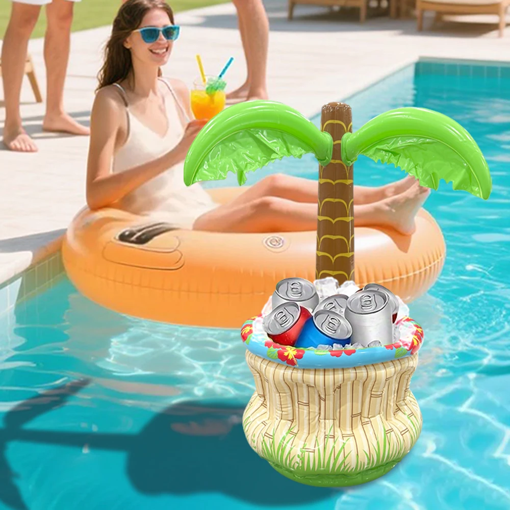 1 PC Flower Inflatable Ice Bucket Inflatable Beverage Rack Summer Pool Beach Party Creative Beverage Box
