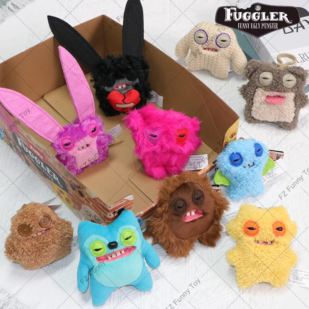 

Fuggler Ugly Monster, оригинальный брелок-подвеска, кукла, забавные зубы, Monster Count Underoo McGoo, розовый Rabid Rabbit, 12-14 см, игрушка в подарок
