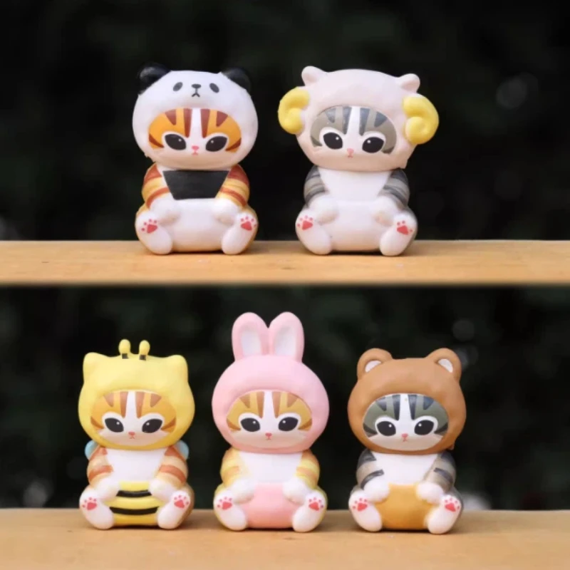 

4cm Mofusand Action Figure Set Animal Hat Doll Lovely Pvc Model Blind Box Desktop Decoration Craft Toys Creative Present