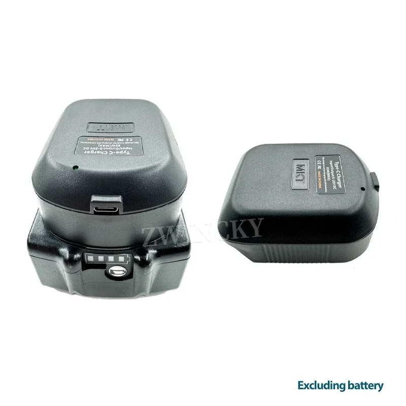 Carregador de bateria para makita 18v bateria de íon-lítio suporta carregador (carregamento rápido de 65w) para carregamento de interface de banco de potência tipo c