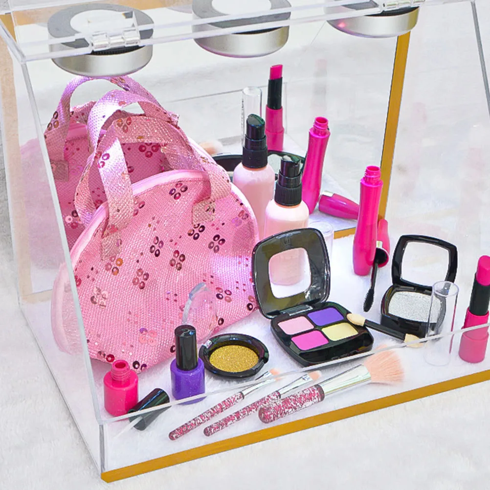 

Children Makeup Toys Girl Set Beauty Simulation Supplies Safe Food Grade Silicone Practical Long Time Use