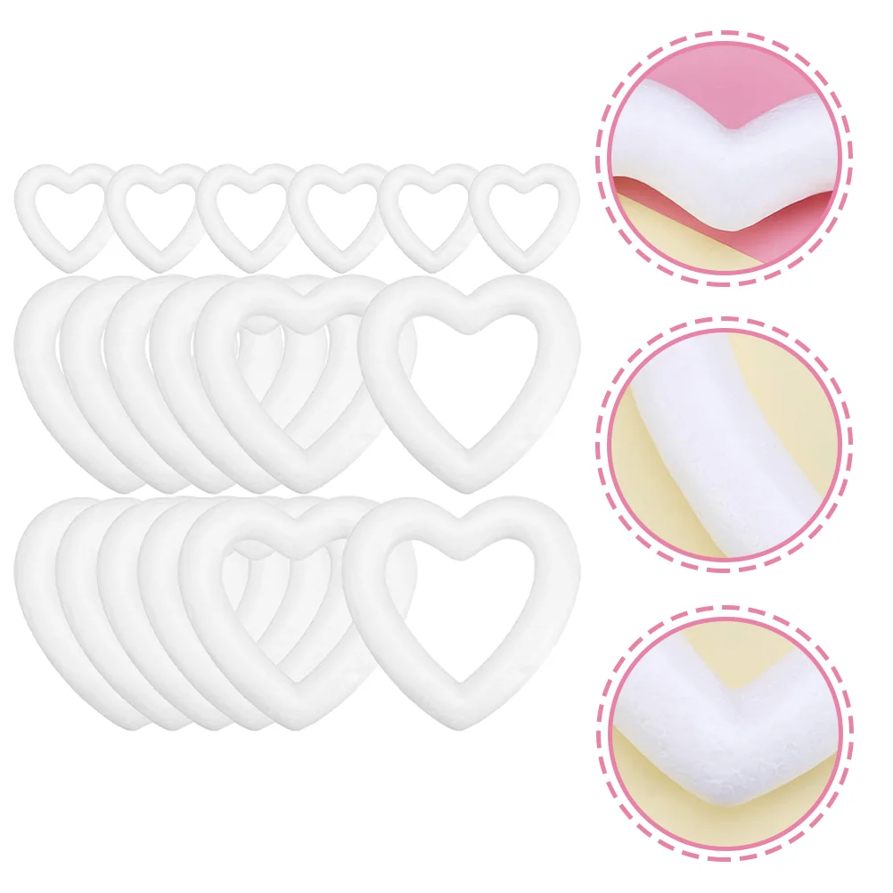 

18Pcs Heart Foam Wreath Form DIY Foam Shapes Craft Supplies Home Wedding Decor wedding foam wreath form