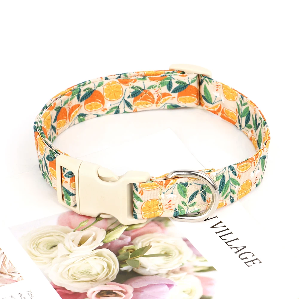 Cute Dog Collar Nylon Printed Pet Dogs Collars Adjustable Dog Necklace Flower Bee Print for Small Medium Large Dogs Chihuahua view 3
