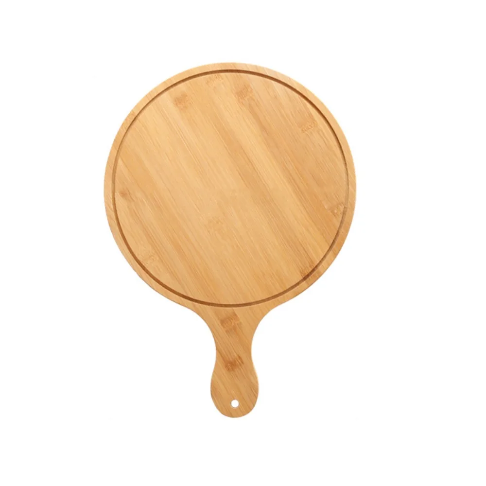 

Durable Wooden Pizza Paddle Round with Handle Pizza Making Peel Multi-functional Hanging Hole Bread Serving Board Kitchen Tools