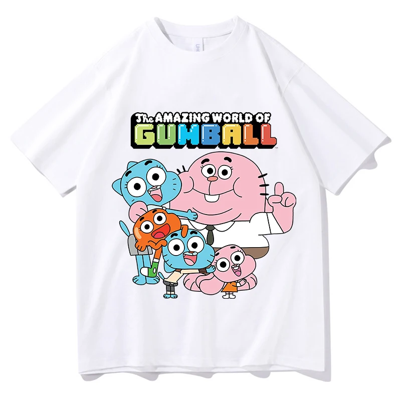 The Wonderfully Weird World of Gumball T Shirts Women Harajuku Fashion Hip Hop T-shirt Oversized Casual Tshirt Summer Streetwear