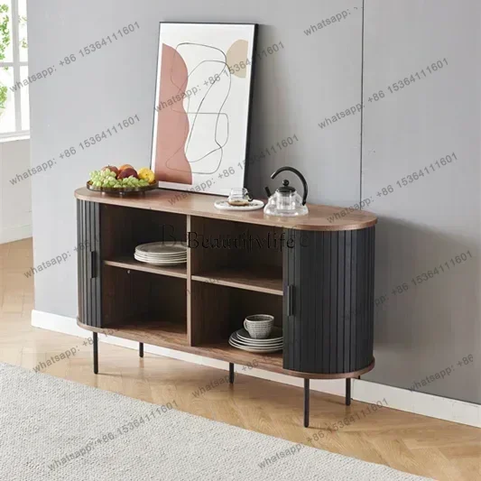 

X4 LJYNordic black retro side cabinet, entrance cabinet