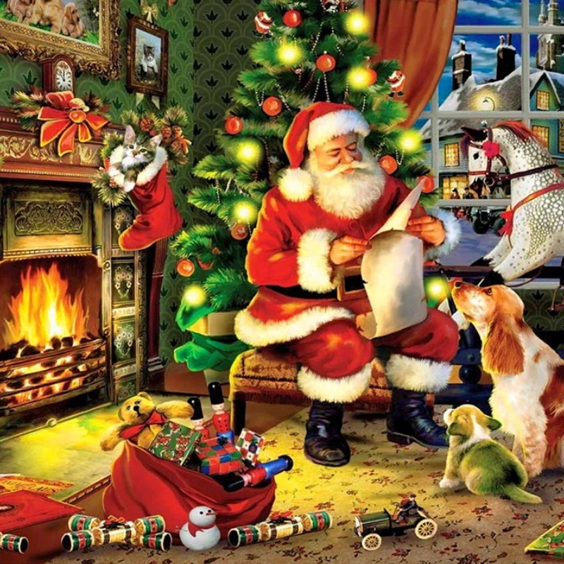 2024 Christmas 1000pieces Paper Jigsaw Puzzle Adult Jigsaw Family Gam Perfect for Festival 14+y Stress GameEducational Toys