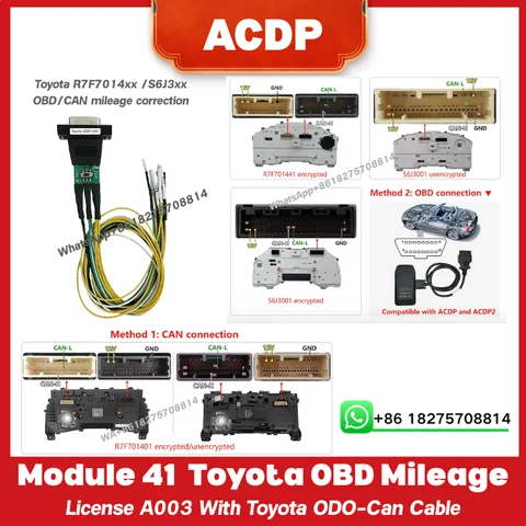 ACDP Module 41 For Toyota Lexus R7F7014xx S6J3xx OBD CAN Mileage Correction