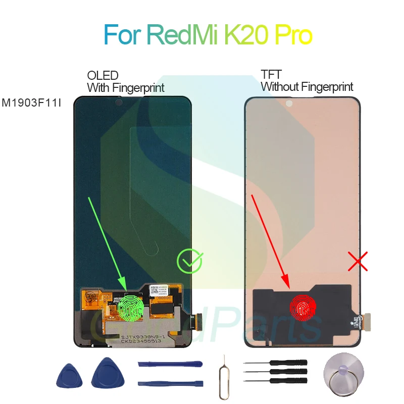 For RedMi K20 Pro Screen Display Replacement 2340*1080 M1903F11I For RedMi K20 Pro LCD Touch Digitizer