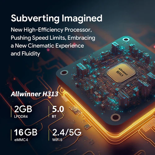 Imagen 2 del producto Versión global TV Smart Box Android13 AllWinnerH313 Google Asistente 2GB16GB 5G Wifi Bluetooth 4K HDR10 Multi Language Player