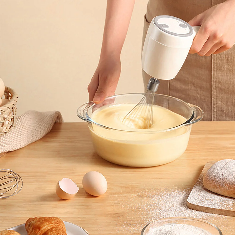

1 set Rechargeable Mixer Cordless Handheld Electric Mixer Usb Egg Tool For Kitchen Cream Whipping Double Stick Kitchen Egg