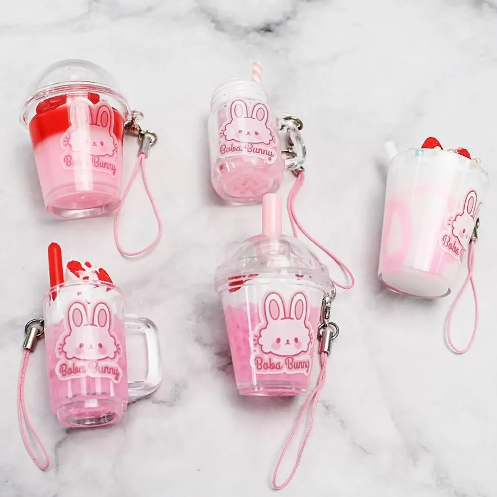 

Simulation Ice Cream Keychain Fruit Dessert Bag Pendant Mini Strawberry Keychain Bunny Ornaments Food Keyring Backpack