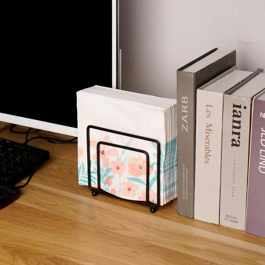 pkin Holder Black for Kitchen Dining Table Upright Modern Paper pkin Storage Stand Decorative Metal Wire Design pkin Standing D