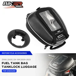 Z650 Z900 Tank Bag For KAWASAKI NINJA 400 650 1000SX ZX6R H2 VERSYS-X 250/300 Motorcycle Racing Tanklock Luggage Waterproof