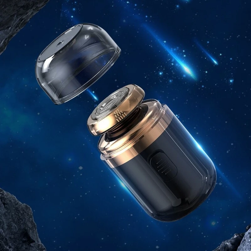 เครื่องโกนหนวดไฟฟ้า Mini Travel มีดโกนขนาดพกพาล้างทำความสะอาดได้ Beard Nose Hair Trimmer Dropship