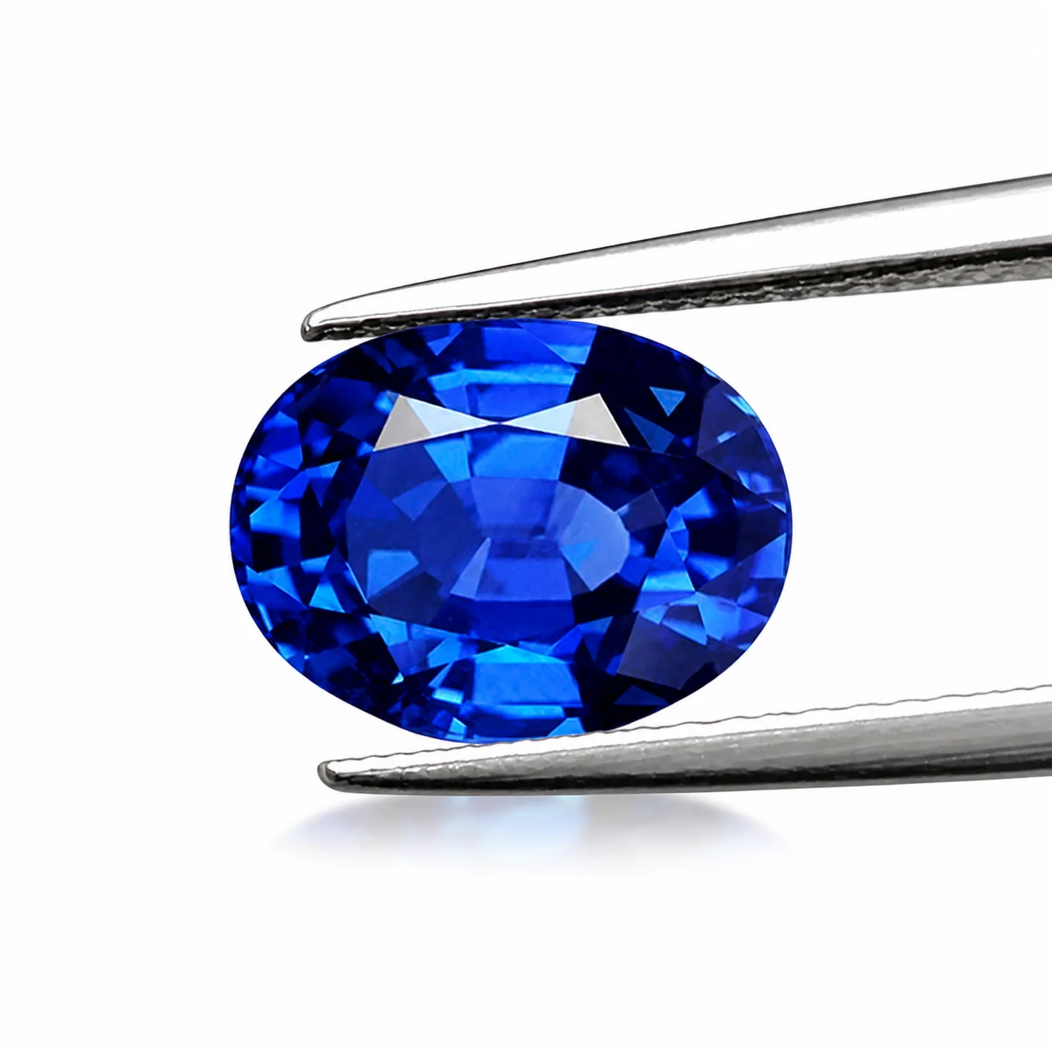 7mm Oval Cut Sapphire Loose Faceted Gemstone Vivid Deep Blue Gem Stone For DIY Jewelry Making Ring Pendant Setting Handcraft Accessories Gift