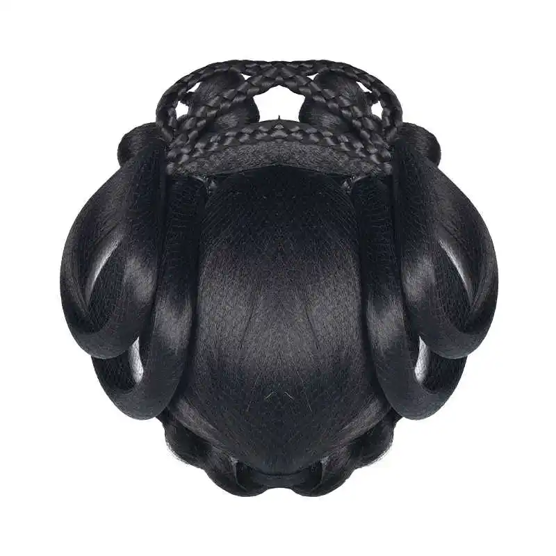 Synthetic Hanfu Ancient Costume Chinese Ancient Synthetic Wig Chignon Princess Hair Bun Cosplay Wig For Women