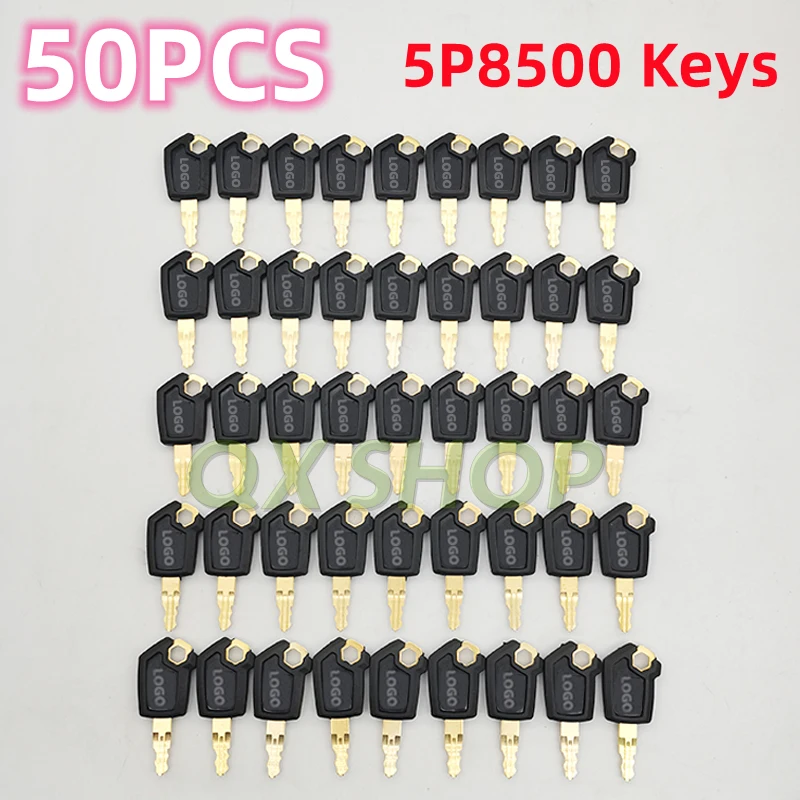 50 pcs iron key For Caterpillar Tractor Loader Truck 5P8500 Heavy Equipment Ignition Key new style with Cat logo key