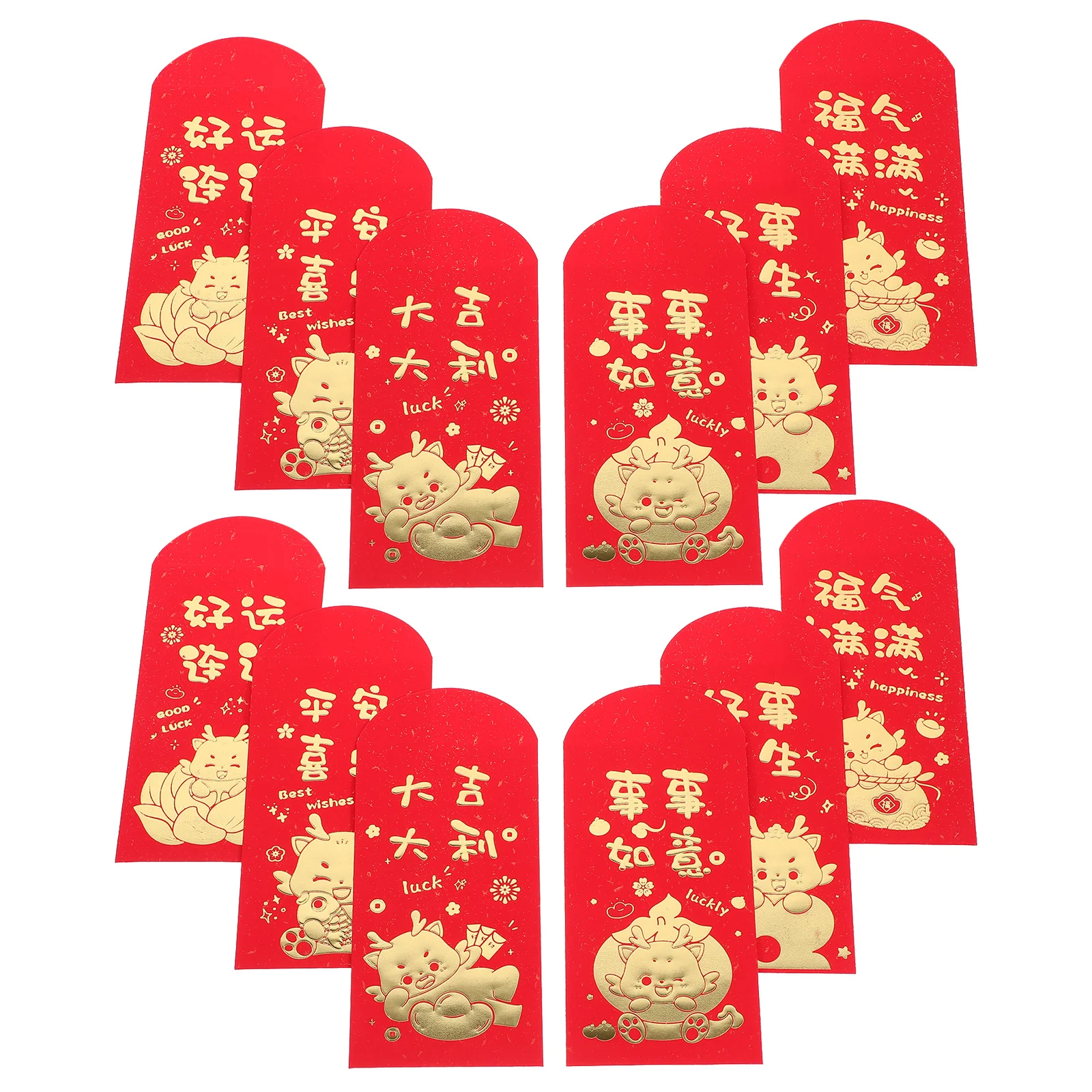 

18 шт. красные конверты бумажные красные конверты в китайском стиле традиционные счастливые денежные пакеты фестиваль новогодние принадлежности