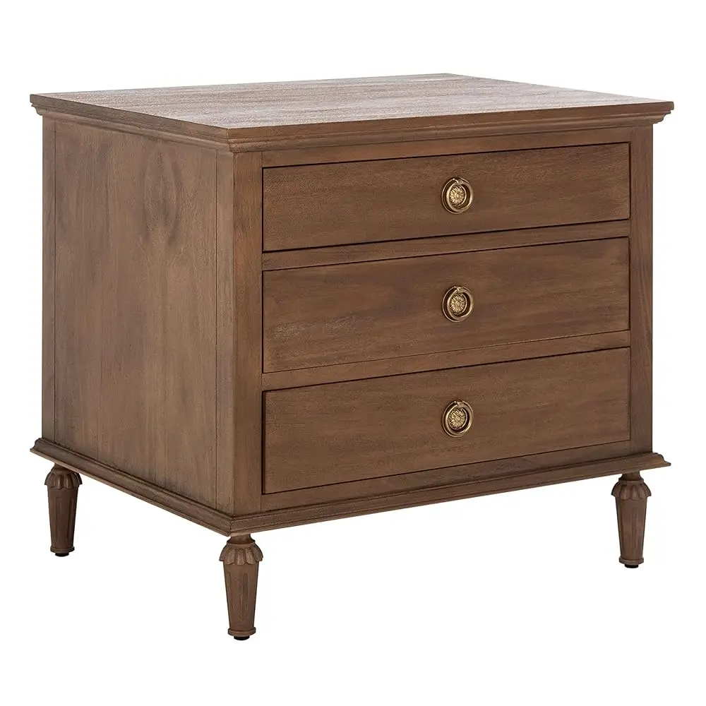 

Couture Home Collection Lisabet Brown 3-Drawer Wood Nightstand Table (Fully Assembled)