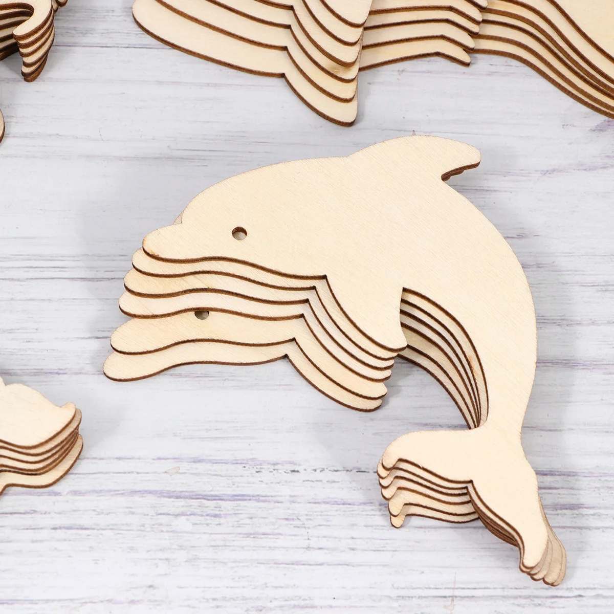 

24pcs Marine Animals Wooden Button Blank Wood Slices For Diy Craft Projects Decorative Log Discs Lightweight Wood Chips