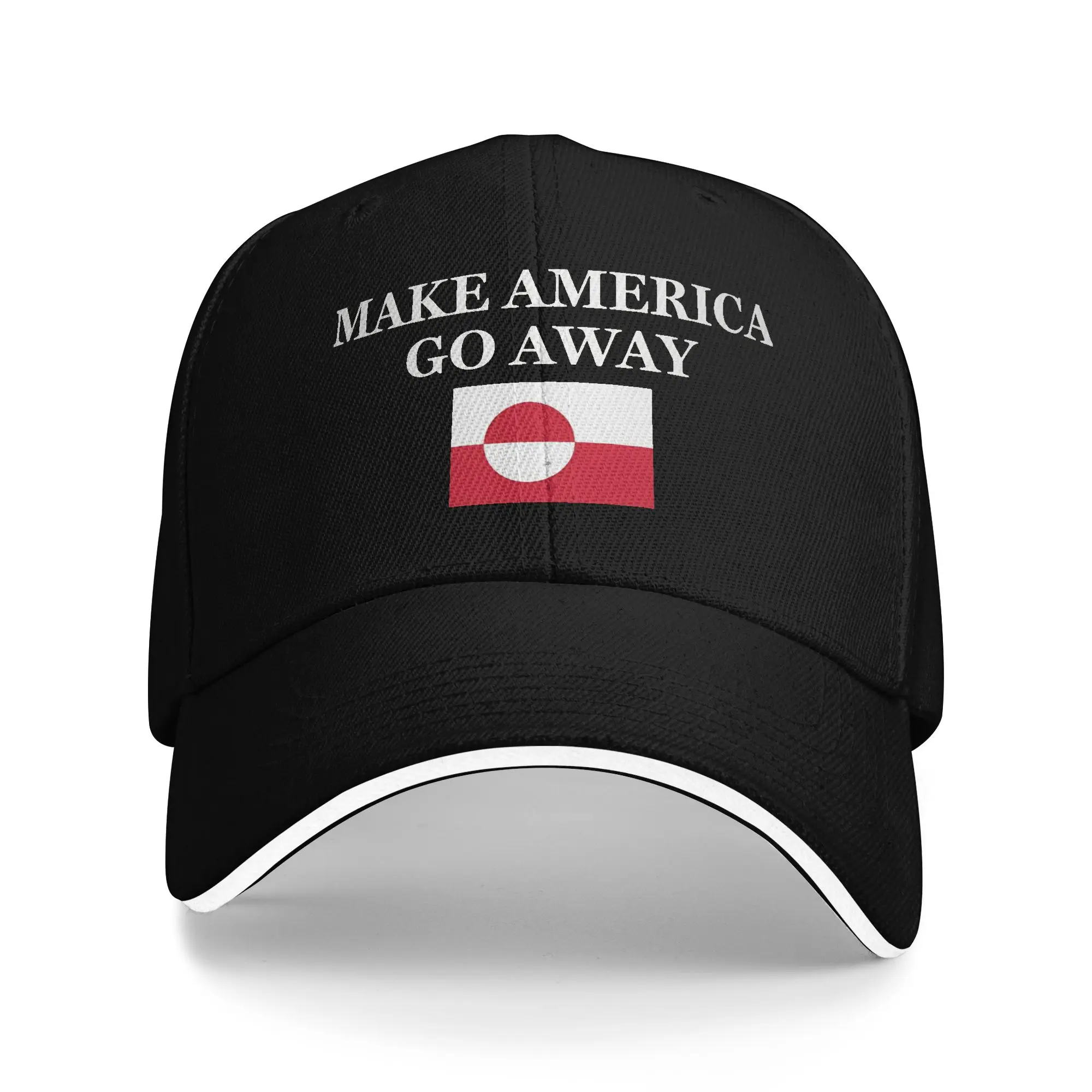 Make America Go Away - Gorras tipo sándwich con bandera de Groenlandia, unisex, deportivas, gorra de béisbol, gorra MAGA, gorras ajustables con cierre a presión, gorras de golf