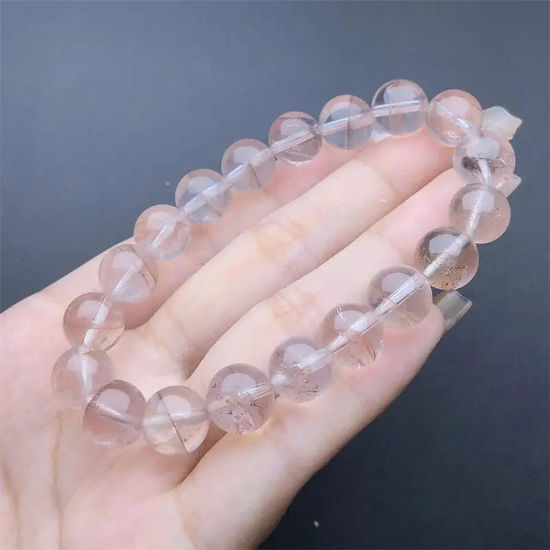 Natural Fire Quartz Hematoid Bracelet Gemstone Reiki Healing Jewelry Energy Crystal Holiday Gift 1pcs