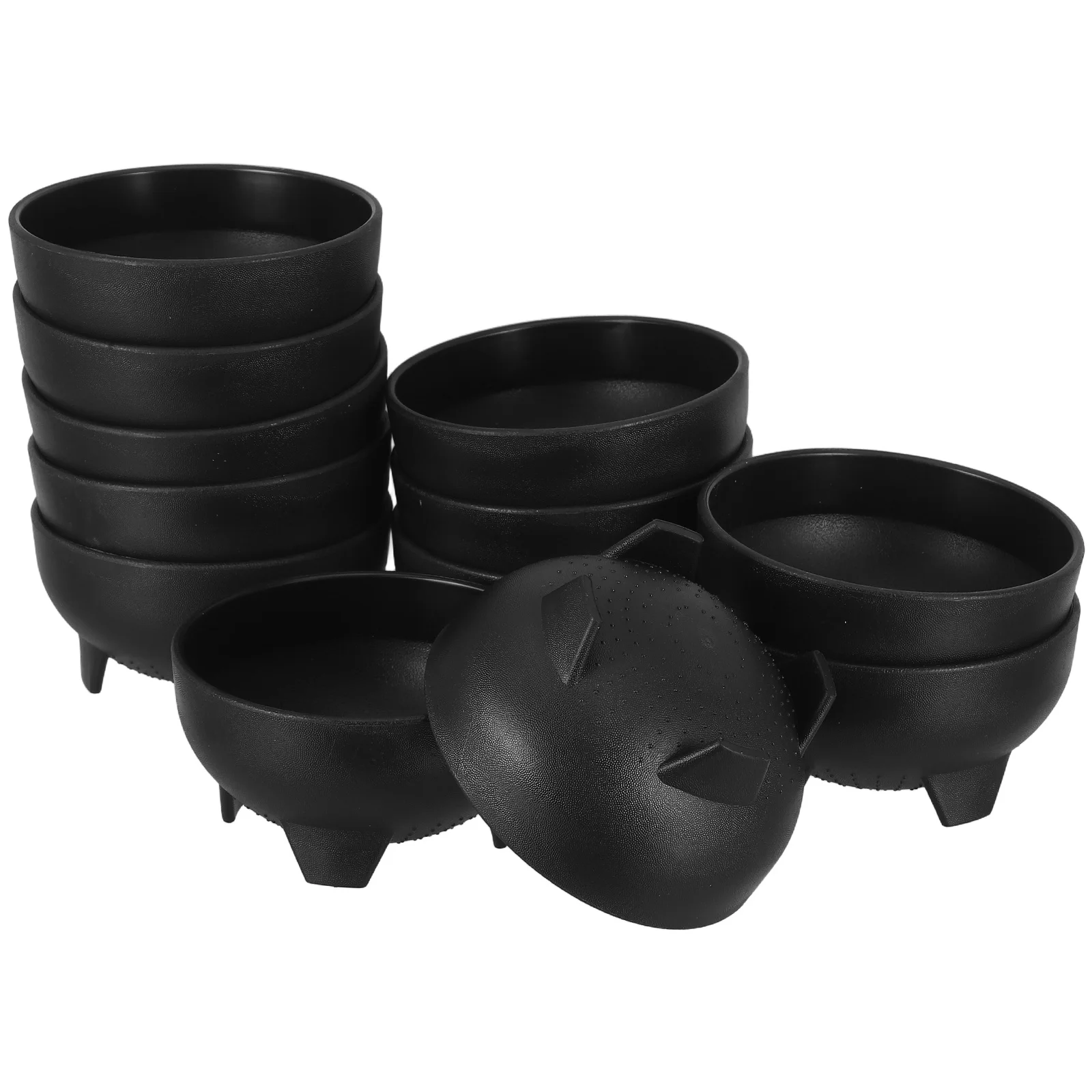 

12Pcs Mexican Salsa Bowls Plastic Footed Serving Dishes Reusable Snack Bowls Appetizers Dip Containers Party Use