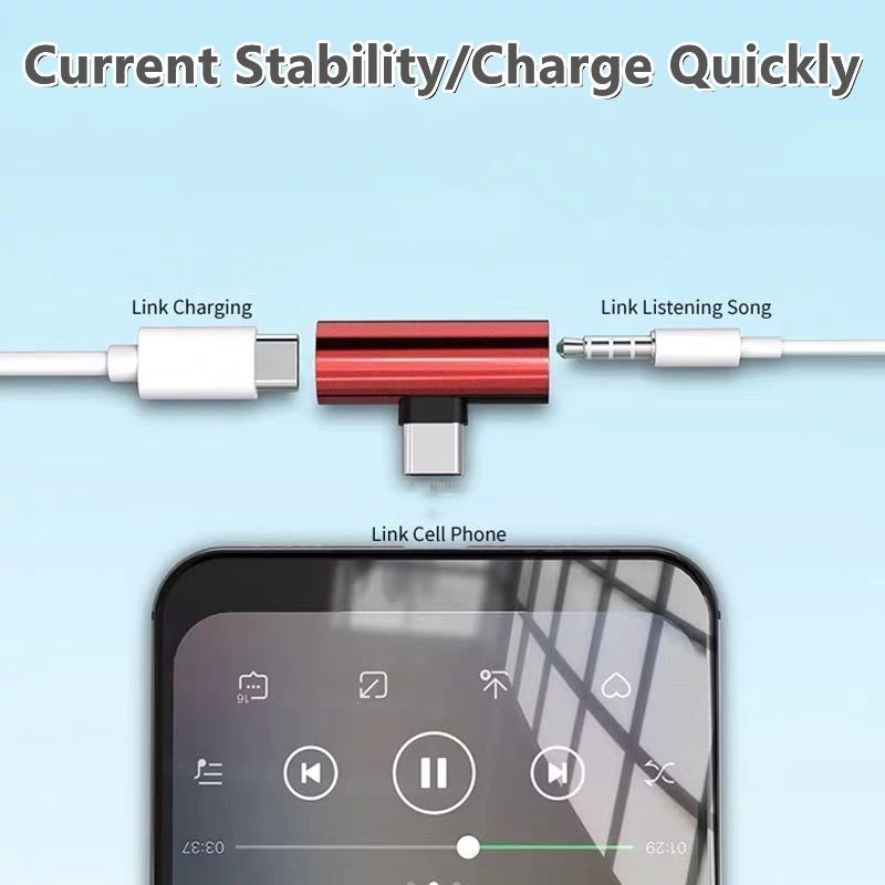 Type-C To 3.5mm Jack Converter Earphone Audio Adapter Cable for Phones with Analog Signals Headphone Aux Cable Type C Adapter