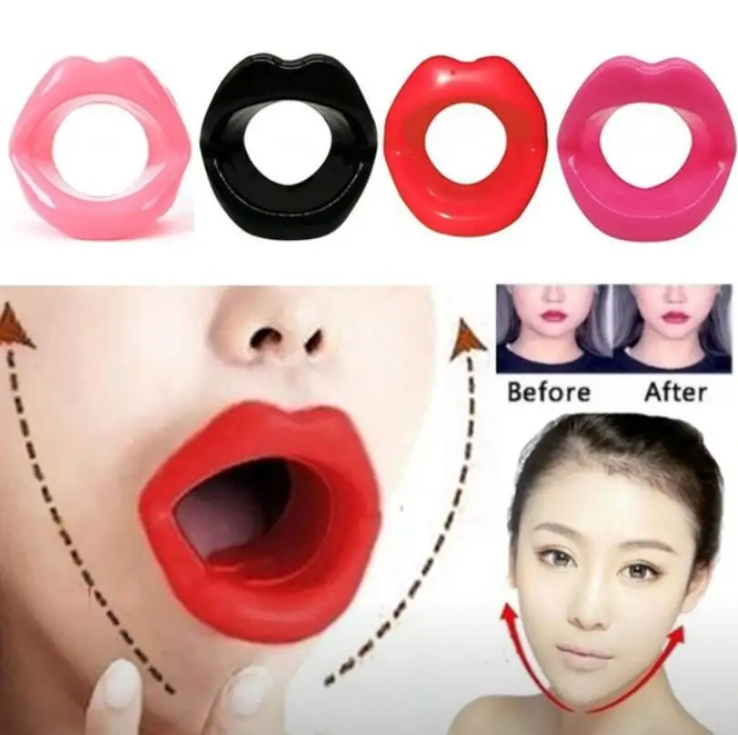 Silicone Rubber Mouth Piece Muscle Face Slimmer Exercise Anti Wrinkle Lip Trainer Mouth Massager Exerciser Mouthpiece Face Care