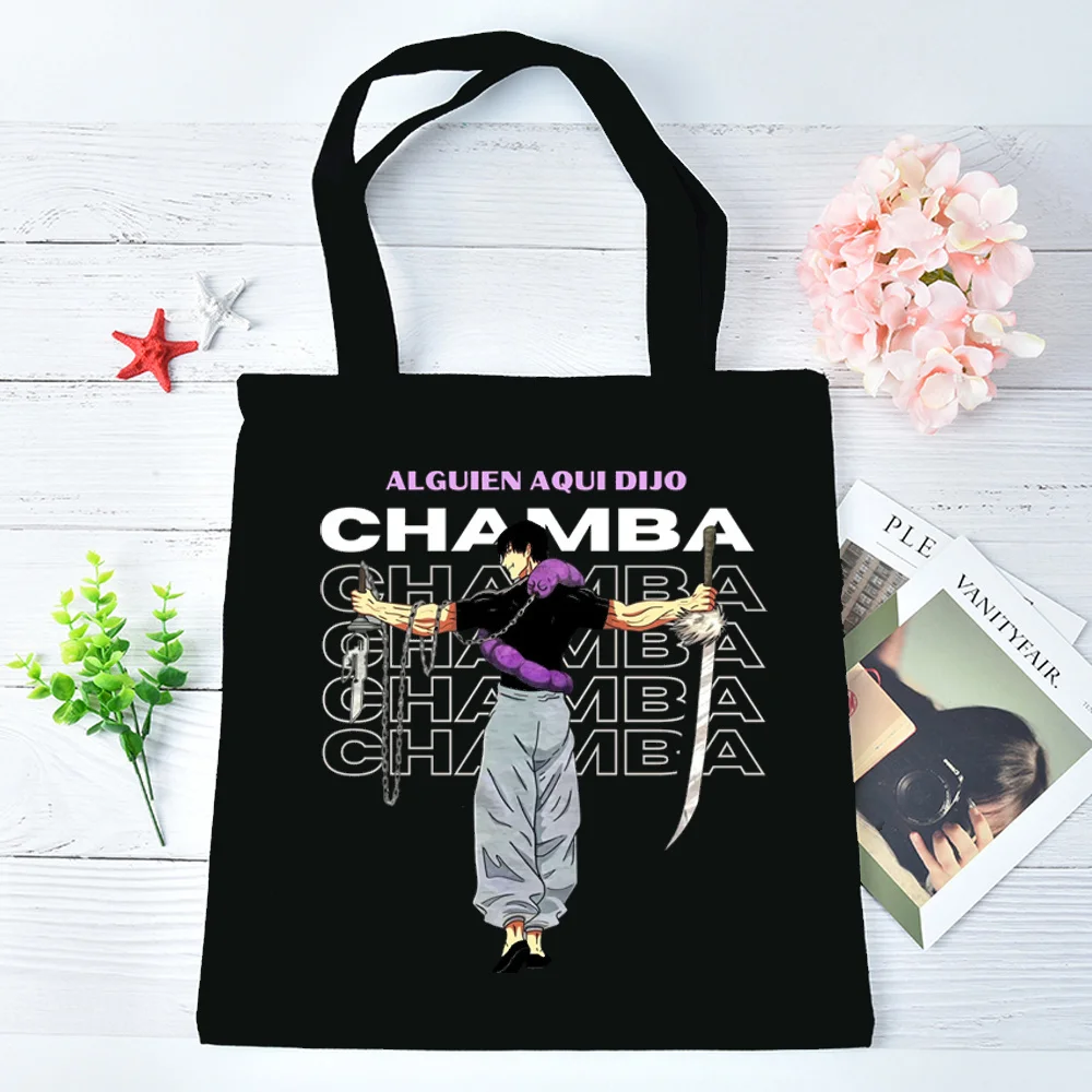 Toji Fushiguro tote bag y2k foldable shopping canvas  totebag femme