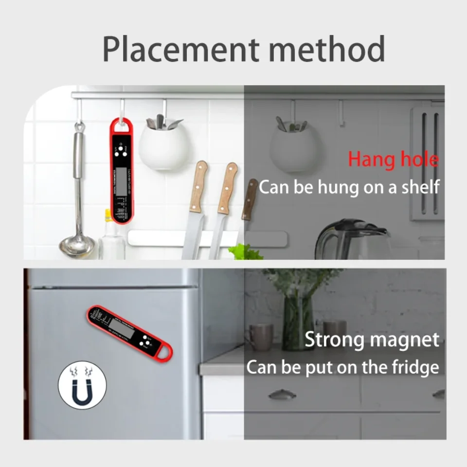 Professional Meat Thermometer Digital, Instant Read With High Accuracy Waterproof & Backlit For Grill, BBQ, Oven, Kitchen